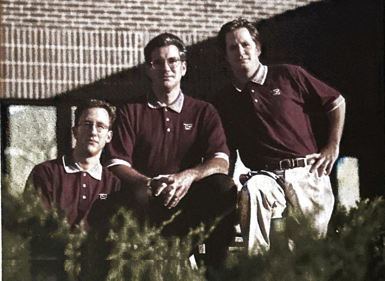 Tim Radtke (center) with brothers Paul (left) and Mike, who helped build TSR.
